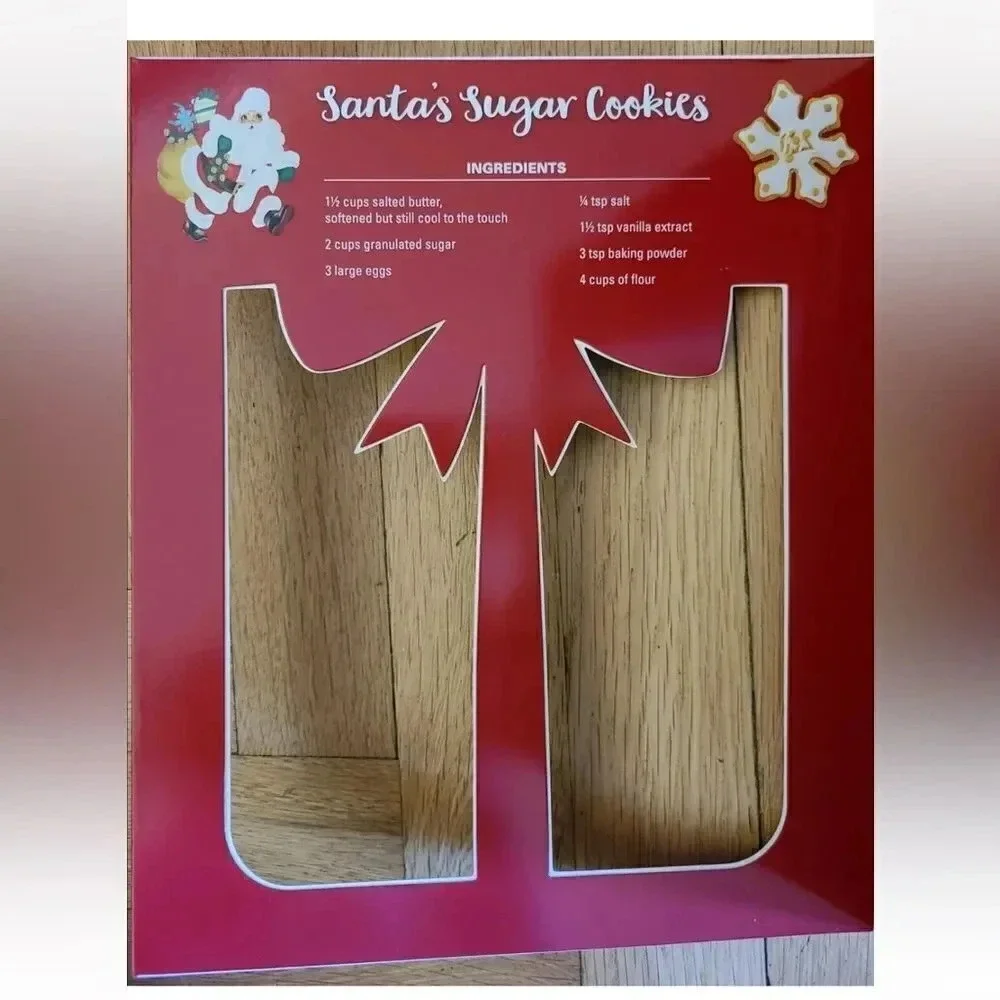 Christmas Holiday Cookie Storybook NIB Baking 12 Cutters Family Time